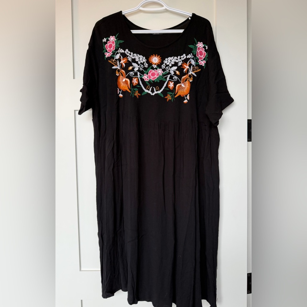 Black Embroidered Dress